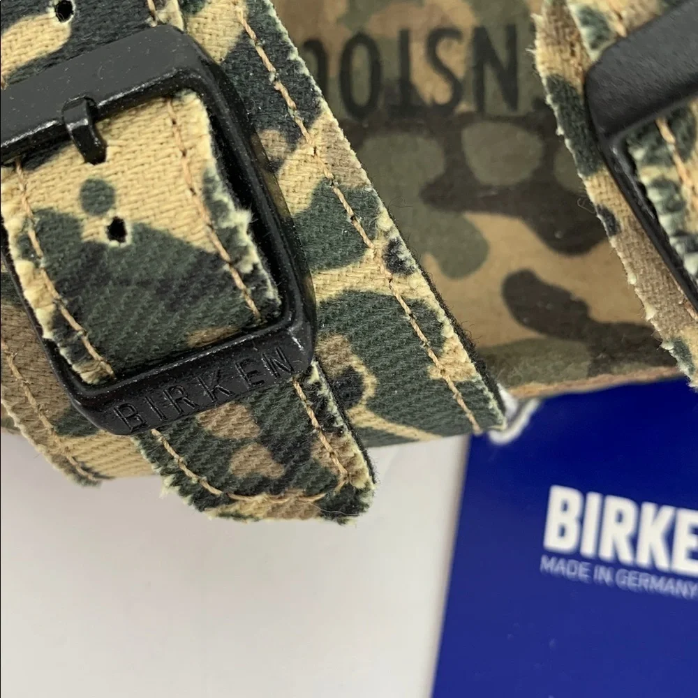 Birkenstock New York sandal camo khaki green back strap adjustable child 26 8